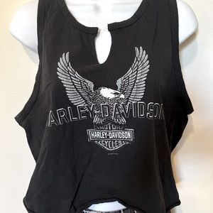 Harley Davidson cropped tank top